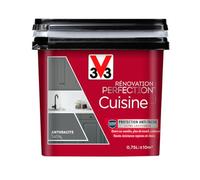 V33 Peinture de rénovation cuisine, Rénovation perfection Gris anthracite satin 750ml