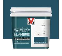 V33 Peinture De Rénovation Faïence & Lambris Bleu Pétrole 0,75 L