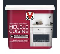 V33 Peinture De Rénovation Meuble De Cuisine Gris anthracite 0,75 L