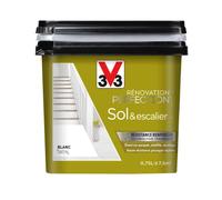 V33 Peinture de rénovation Sol & escalier, Rénovation perfection Blanc satin 750ml
