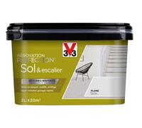 V33 Peinture de rénovation Sol & escalier, Rénovation perfection Plume satin 2L