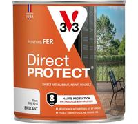 V33 Peinture fer Direct Protect - Blanc RAL 9016 Brillant - 0,5L