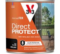 V33 Peinture fer Direct Protect - Noir RAL 9005 Brillant - 0,5L