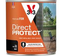 V33 Peinture fer Direct Protect - Noir RAL 9005 Mat - 0,5L