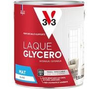 V33 Peinture glycéro blanche multi-supports mat, BLANC GLYCERO 2,5L