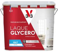 V33 Peinture glycéro blanche multi-supports mat, BLANC GLYCERO 5L