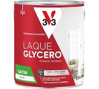 V33 Peinture glycéro blanche multi-supports satinée, BLANC GLYCERO 2,5L