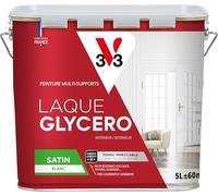 V33 Peinture glycéro blanche multi-supports satinée, BLANC GLYCERO 5L
