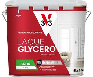 V33 Peinture glycéro blanche multi-supports satinée, BLANC GLYCERO 5L