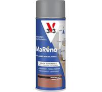 V33 Peinture Intérieure Ma Réno - Aérosol - Argile Rouge Satin 400ml | Multi-Supports - Rénovation - Sous-Couche intégrée - Résistant et Lessivable - Couvrant