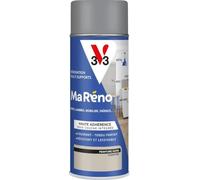 V33 Peinture Intérieure Ma Réno - Aérosol - Chanvre Satin 400ml | Multi-Supports - Rénovation - Sous-Couche intégrée - Résistant et Lessivable - Couvrant
