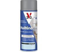 V33 Peinture Intérieure Ma Réno - Aérosol - Ciel d'Eté Satin 400ml | Multi-Supports - Rénovation - Sous-Couche intégrée - Résistant et Lessivable - Couvrant