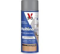 V33 Peinture Intérieure Ma Réno - Aérosol - Or Blanc Métallisé 400ml | Multi-Supports - Rénovation - Sous-Couche intégrée - Résistant et Lessivable - Couvrant