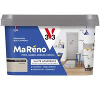 V33 Peinture Intérieure Multi-Supports Ma Réno Chanvre Satin 2L | Multi-Supports - Rénovation - Sous-Couche intégrée - Résistant et Lessivable - Couvrant