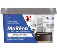 V33 Peinture Intérieure Multi-Supports Ma Réno Fonte Métallisé 0,5L | Multi-Supports - Rénovation - Sous-Couche intégrée - Résistant et Lessivable - Couvrant