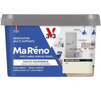 V33 Peinture Intérieure Multi-Supports Ma Réno Lin Satin 0,5L | Multi-Supports - Rénovation - Sous-Couche intégrée - Résistant et Lessivable - Couvrant
