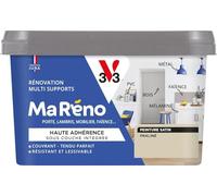 V33 Peinture Intérieure Multi-Supports Ma Réno Pralin2 Satin 0,5L | Multi-Supports - Rénovation - Sous-Couche intégrée - Résistant et Lessivable - Couvrant