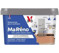 V33 Peinture Intérieure Multi-Supports Ma Réno Terracotta Satin 0,5L | Multi-Supports - Rénovation - Sous-Couche intégrée - Résistant et Lessivable - Couvrant