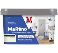 V33 Peinture Intérieure Multi-Supports Ma Réno Vert Glacé Satin 2L | Multi-Supports - Rénovation - Sous-Couche intégrée - Résistant et Lessivable - Couvrant