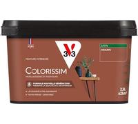 V33 Peinture multi-supports Colorissim® Acajou satin 2,5L | Peinture Murs Boiseries Radiateurs, Ultra-couvrant, Toutes pièces, Lessivale, Qualité de l'air intérieur, Couleurs intenses
