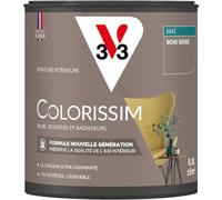 V33 Peinture multi-supports Colorissim® Bois grisé Mat 0,5L | Peinture Murs Boiseries Radiateurs, Ultra-couvrant, Toutes pièces, Lessivale, Qualité de l'air intérieur