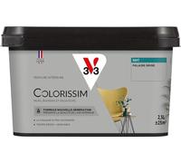 V33 Peinture multi-supports Colorissim® Falaise grise Mat 2,5L | Peinture Murs Boiseries Radiateurs, Ultra-couvrant, Toutes pièces, Lessivale, Qualité de l'air intérieur