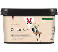 V33 Peinture multi-supports Colorissim® Grège satin 2,5L | Peinture Murs Boiseries Radiateurs, Ultra-couvrant, Toutes pièces, Lessivale, Qualité de l'air intérieur, Couleurs intenses