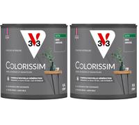 V33 Peinture multi-supports Colorissim® Gris ardoise satin 0,5L (Lot de 2)