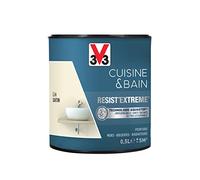 V33 Peinture multi-supports monocouche Cuisine & Bain Resist'Extrême® Satin, Lin, 0,5L