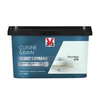 V33 Peinture multi-supports monocouche Cuisine & Bain Resist'Extrême® Satin, Perce Neige, 2L