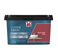 Peinture Cuisine & Bain - V33 - Resist'Extreme Satin - Rouge Carmen - Satiné - 2 L