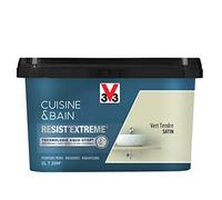 V33 Peinture multi-supports monocouche Cuisine & Bain Resist'Extrême® Satin, Vert Tendre, 2L