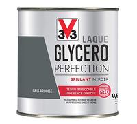 V33 Peinture multi-supports monocouche Laque Glycéro brillant, Gris ardoise 0,5L