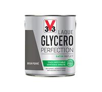 V33 Peinture multi-supports monocouche Laque Glycéro satin, Brun Poivre, 2 L