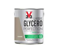 V33 Peinture multi-supports monocouche Laque Glycéro satin, Chanvre, 2 L | Tendu impeccable, Adhérence directe, Multi-supports, Intérieur-Extérieur, Haute résistance taches et chocs