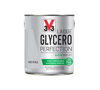 V33 Peinture multi-supports monocouche Laque Glycéro satin, Gris Perle, 2 L | Tendu impeccable, Adhérence directe, Multi-supports, Intérieur-Extérieur, Haute résistance taches et chocs