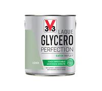 V33 Peinture multi-supports monocouche Laque Glycéro satin, Lichen, 2 L
