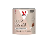 V33 Peinture murale intérieure Coup d'Éclat® Beige grès Mat Poudré 0,5L | Tous murs neuf ou anciens, Rénovation facile, Masque les défauts, Lessivable, Contient des matières recy s