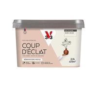 V33 Peinture murale intérieure Coup d'Éclat® Blanc cocon Mat Poudré 2,5L | Tous murs neuf ou anciens, Rénovation facile, Masque les défauts, Lessivable, Contient des matières recy s