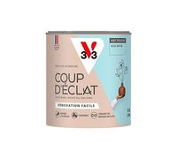 V33 Peinture murale intérieure Coup d'Éclat® Bleu matin Mat Poudré 0,5L | Tous murs neuf ou anciens, Rénovation facile, Masque les défauts, Lessivable, Contient des matières recy s