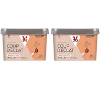 V33 Peinture murale intérieure Coup d'Éclat® Caramel doux Mat Poudré 2,5L (Lot de 2)