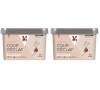 V33 Peinture murale intérieure Coup d'Éclat® Granit rose Mat Poudré 2,5L (Lot de 2)