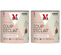 V33 Peinture murale intérieure Coup d'Éclat® Greige délicat Mat Poudré 0,5L (Lot de 2)