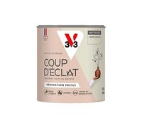 V33 Peinture murale intérieure Coup d'Éclat® Greige délicat Mat Poudré 0,5L | Tous murs neuf ou anciens, Rénovation facile, Masque les défauts, Lessivable, Contient des matières recy s