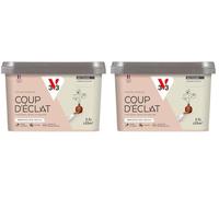 V33 Peinture murale intérieure Coup d'Éclat® Greige délicat Mat Poudré 2,5L (Lot de 2)