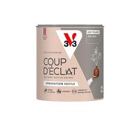 V33 Peinture murale intérieure Coup d'Éclat® Gris taupe Mat Poudré 0,5L | Tous murs neuf ou anciens, Rénovation facile, Masque les défauts, Lessivable, Contient des matières recy s