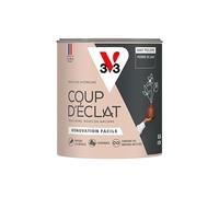 V33 Peinture murale intérieure Coup d'Éclat® Pierre de lave Mat Poudré 0,5L | Tous murs neuf ou anciens, Rénovation facile, Masque les défauts, Lessivable, Contient des matières recy s