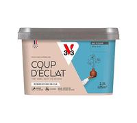 V33 Peinture murale intérieure Coup d'Éclat® Rêve bleu Mat Poudré 2,5L | Tous murs neuf ou anciens, Rénovation facile, Masque les défauts, Lessivable, Contient des matières recy s