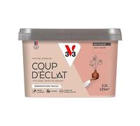 V33 Peinture murale intérieure Coup d'Éclat® Rose cendré Mat Poudré 2,5L | Tous murs neuf ou anciens, Rénovation facile, Masque les défauts, Lessivable, Contient des matières recy s