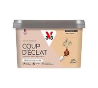 V33 Peinture murale intérieure Coup d'Éclat® Sable chaud Mat Poudré 2,5L | Tous murs neuf ou anciens, Rénovation facile, Masque les défauts, Lessivable, Contient des matières recy s
